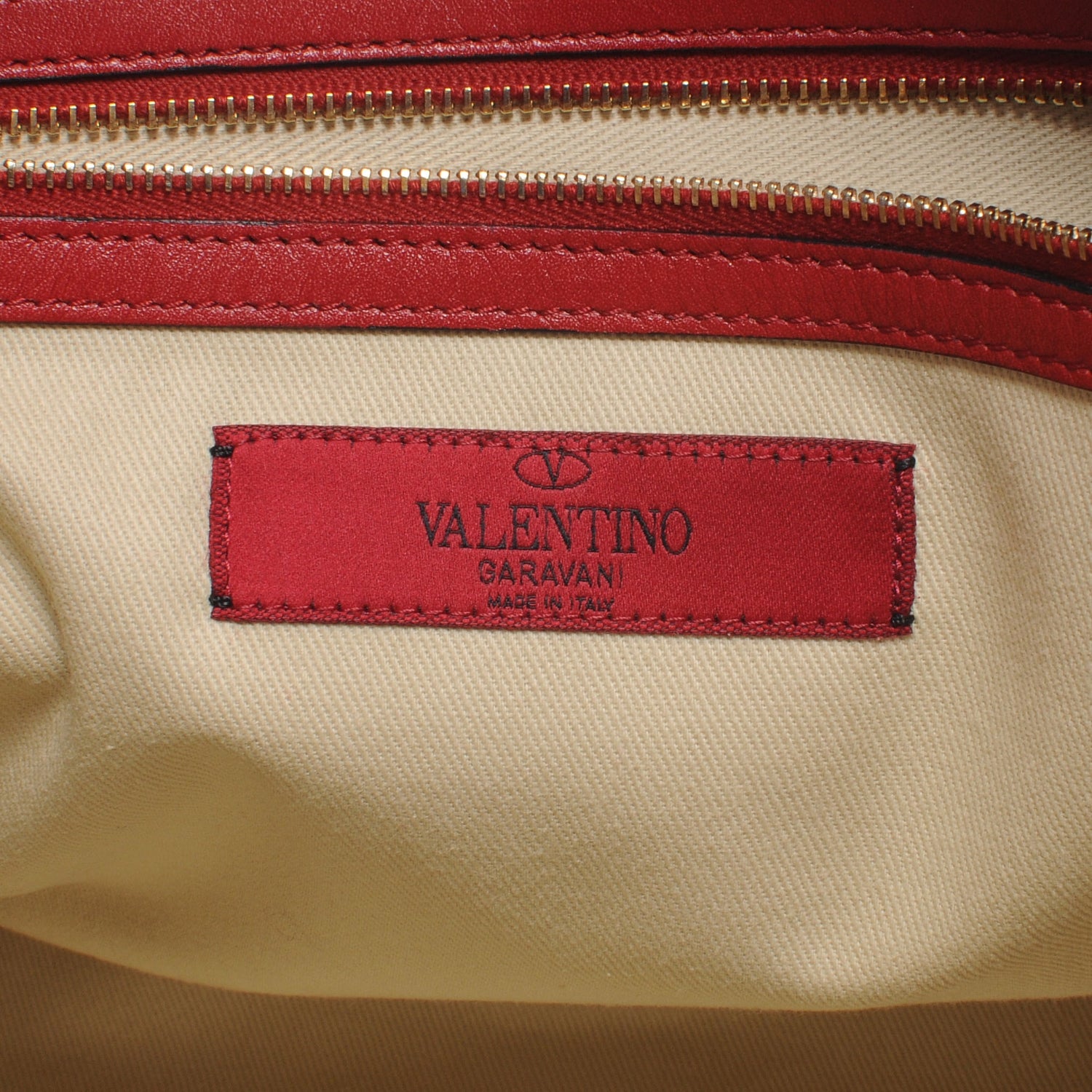 Valentino Garavani Leather Rockstud Dome Shopper Red 6 of 7