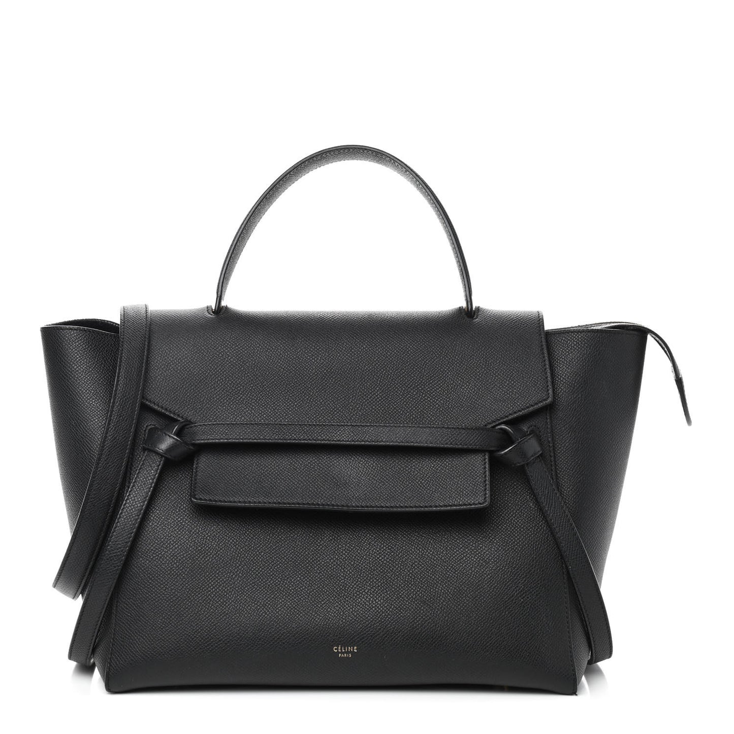 Grained Calfskin Mini Belt Bag Black