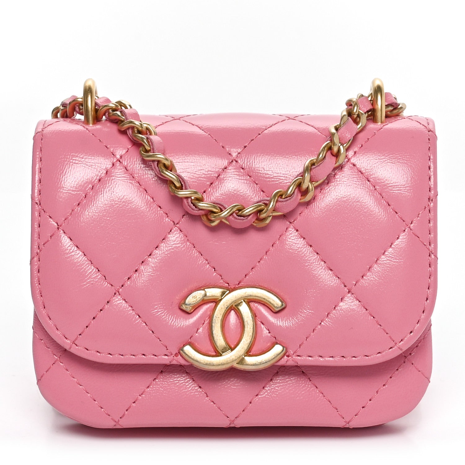Chanel Quilted CC Mini Flap Pink 1 of 9