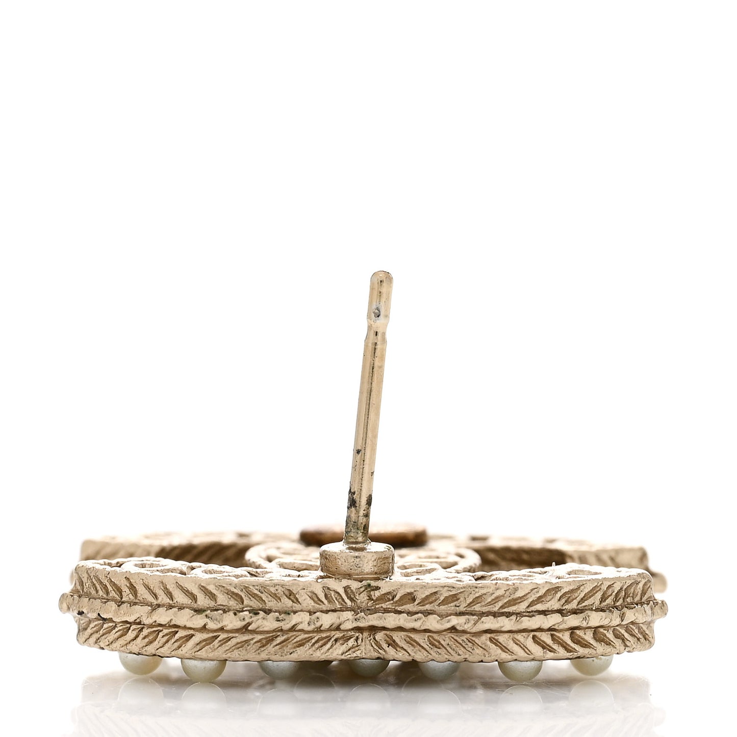 Pearl CC Earrings Light Gold