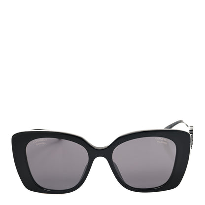 Chanel Acetate Strass Polarized Square Sunglasses 5422-B Black 2 of 8
