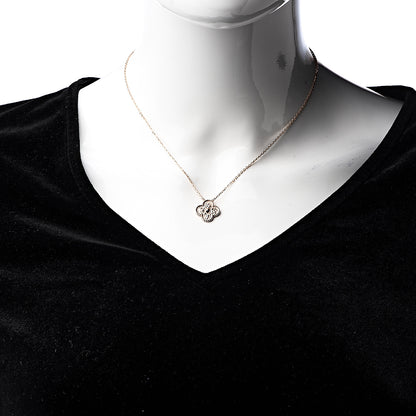 Van Cleef & Arpels 18K Rose Gold Vintage Alhambra Pendant Necklace 2 of 8