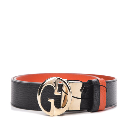Gucci Calfskin 1973 Reversible Belt 90 36 Orange Black 1 of 7