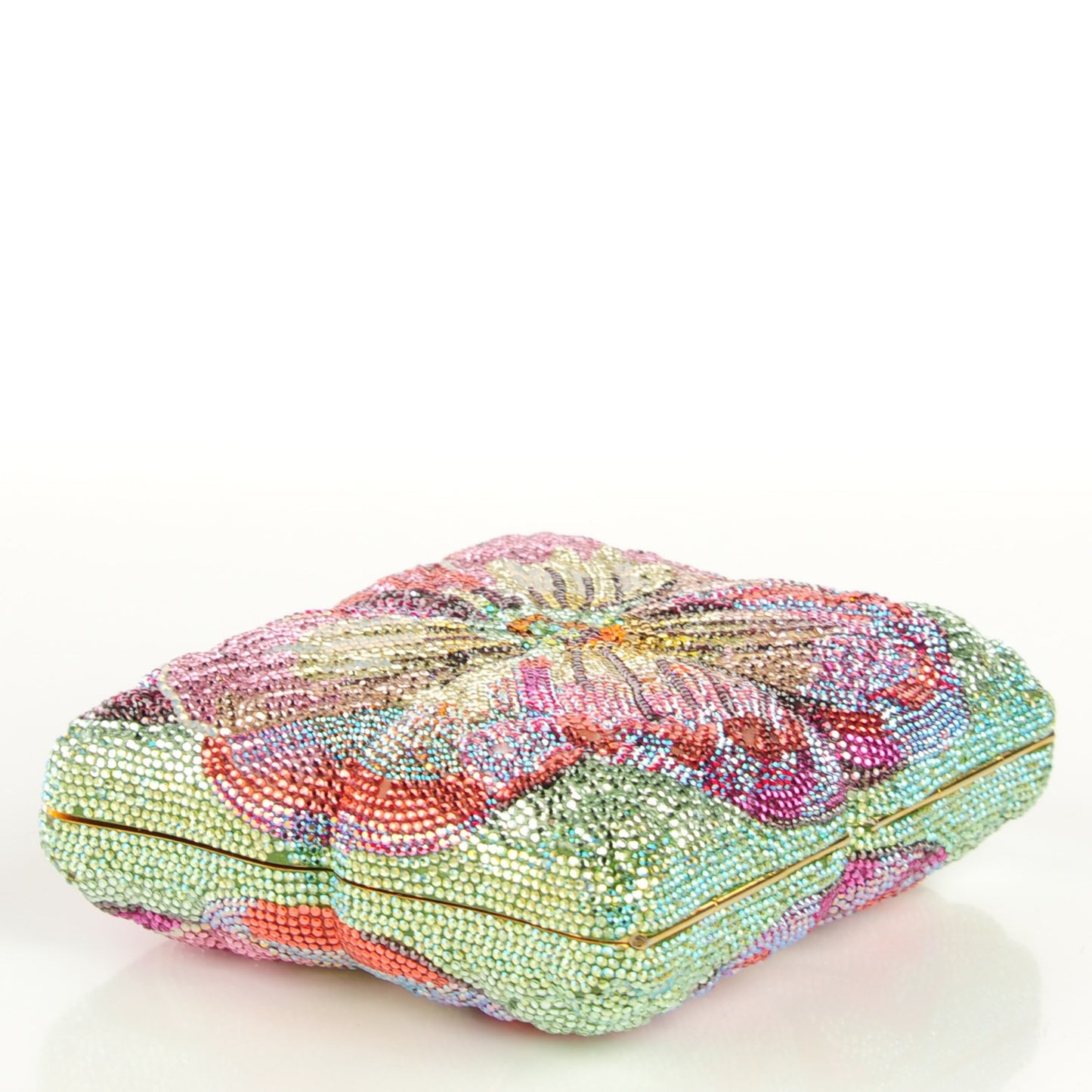 Swarovski Crystal Flower Minaudiere Clutch
