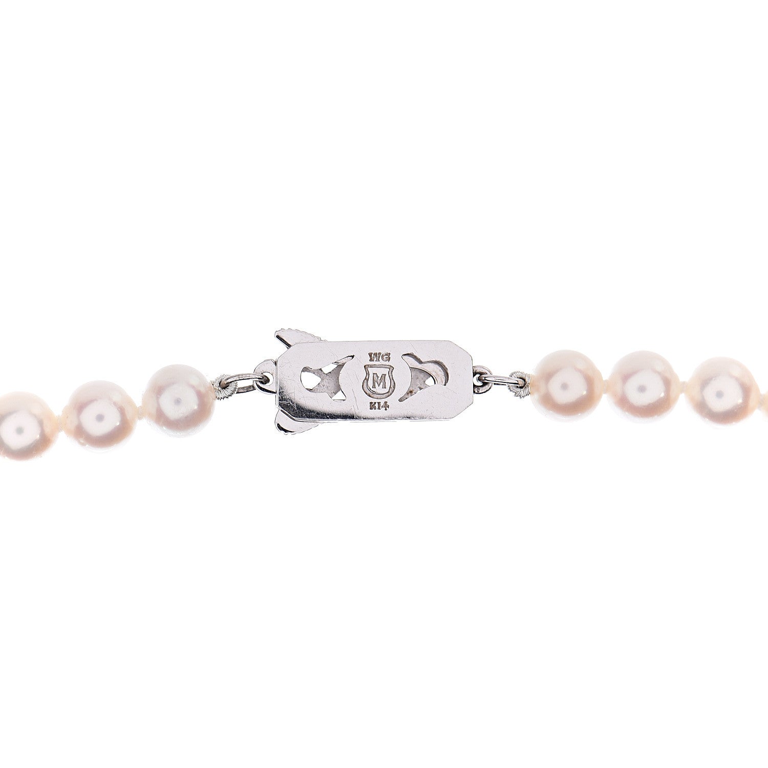Mikimoto 14K White Gold 6-6.5mm Akoya Pearl Strand Necklace 28 6 of 7