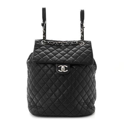 Chanel Calfskin Quilted Large Urban Spirit Backpack Black 1 of 11