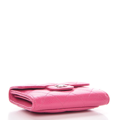 Chanel Caviar Quilted Card Holder Dark Pink 4 of 8