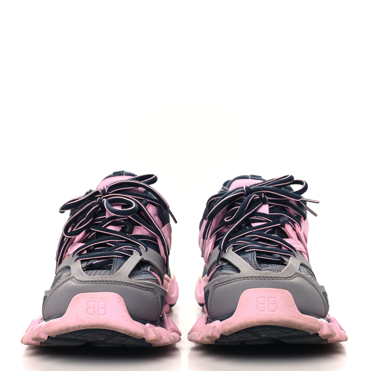 Mesh Nylon Womens Track Sneakers 37 Dark Grey Pink Grey