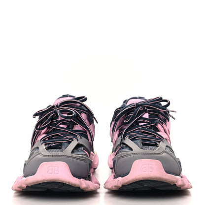 Balenciaga Mesh Nylon Womens Track Sneakers 37 Dark Grey Pink Grey 3 of 8