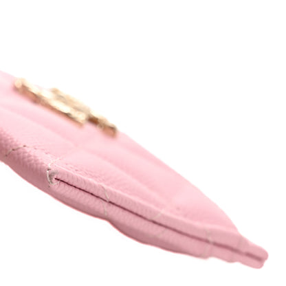 Chanel Caviar Quilted CC Card Holder Light Pink 9 of 9