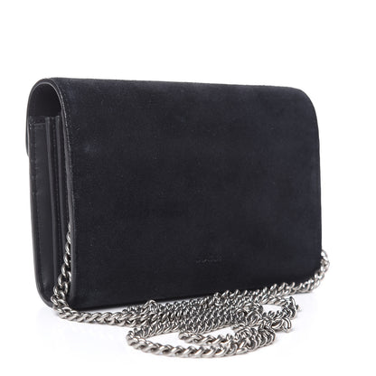Gucci Suede Mini Dionysus Chain Wallet Black 3 of 12