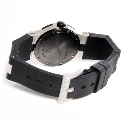 Bulgari Aluminum Rubber 32mm Diagono Quartz Watch 3 of 5