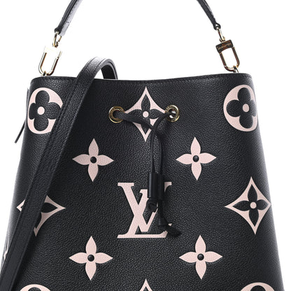 Louis Vuitton Empreinte Monogram Giant Neonoe MM Black Beige 9 of 12