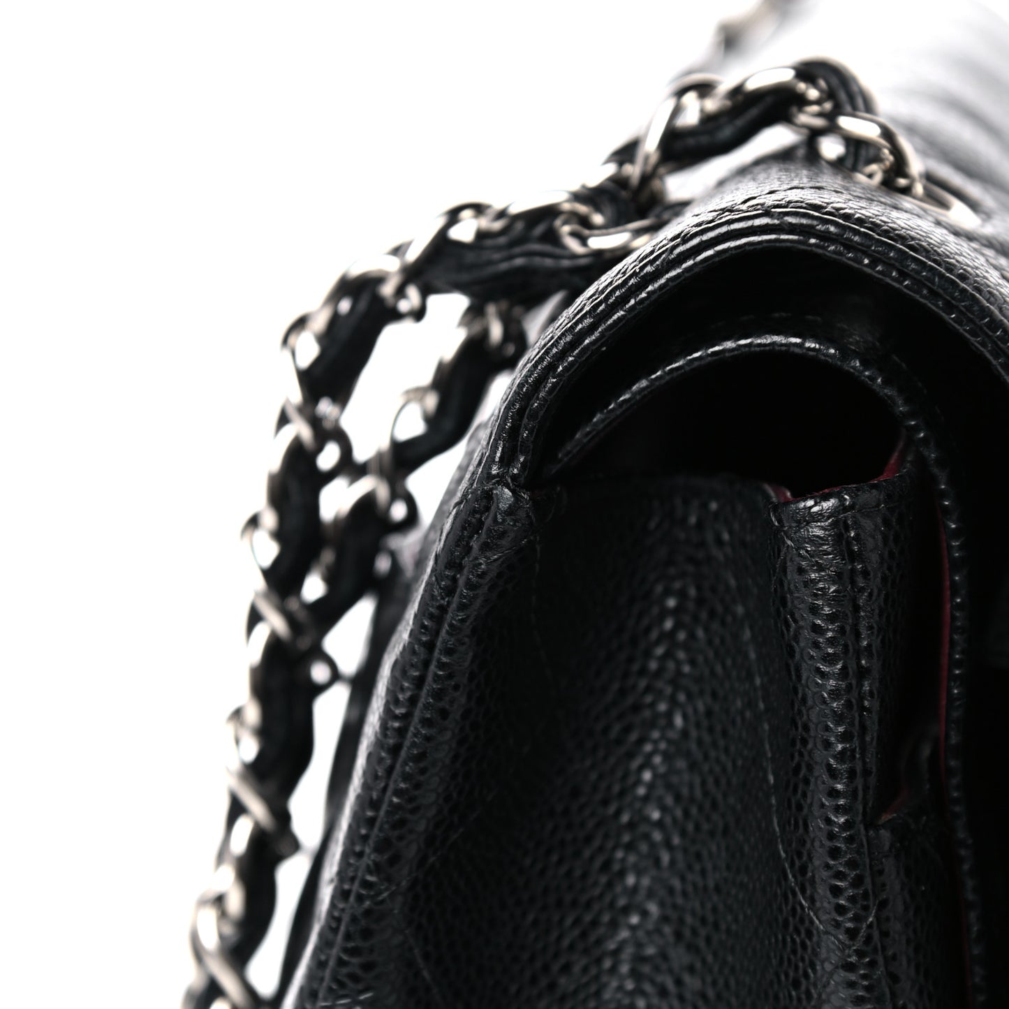 Caviar Quilted Maxi Double Flap Black