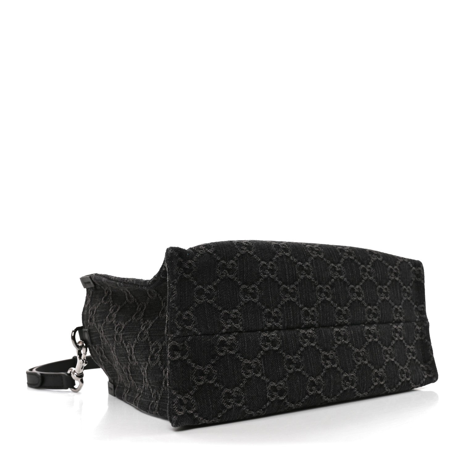Gucci Denim Ophidia GG Monogram Tote Medium Black Grey 5 of 11