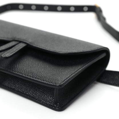 Christian Dior Grained Calfskin Saddle Belt Bag Black Black 10 of 10