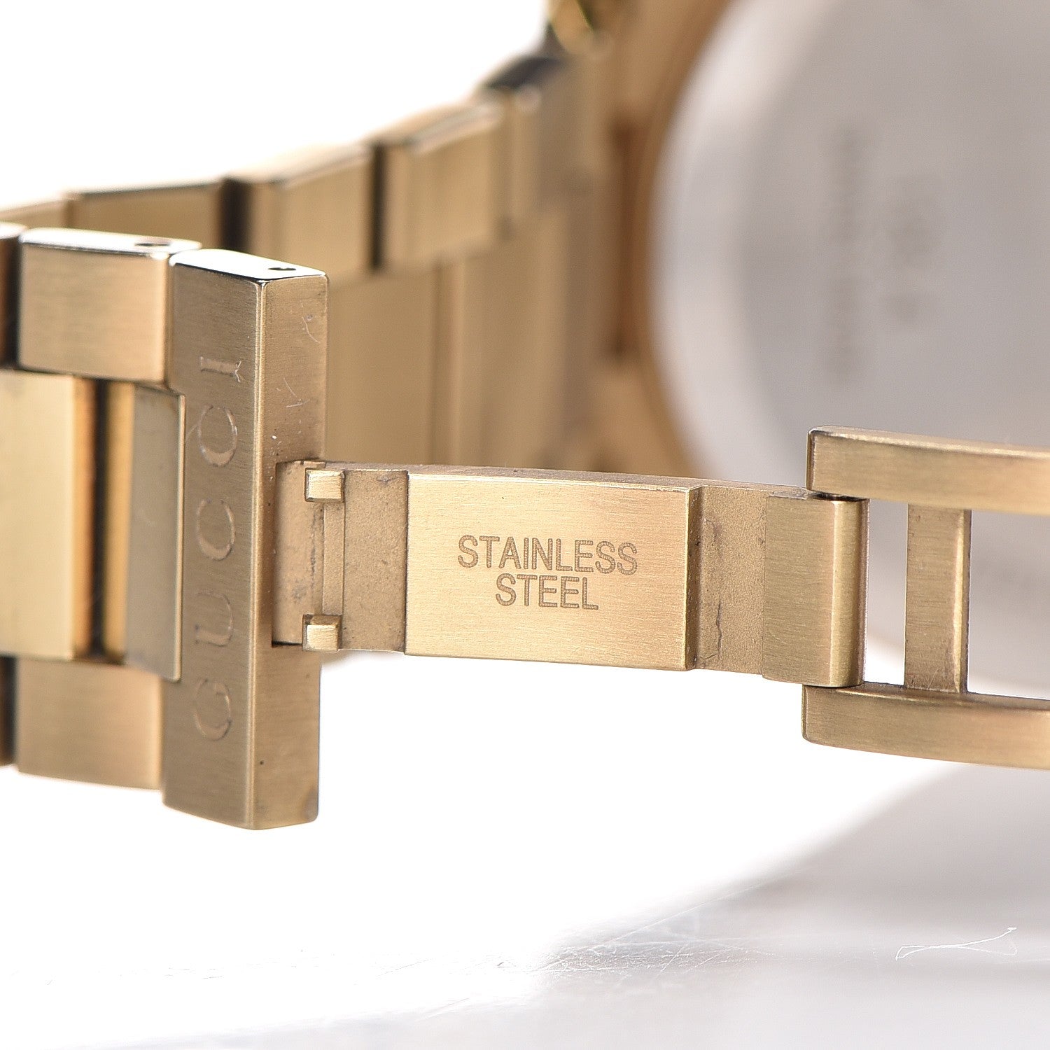 Gucci Stainless Steel 38mm G-Timeless Diamante Quartz Watch Gold 6 of 9