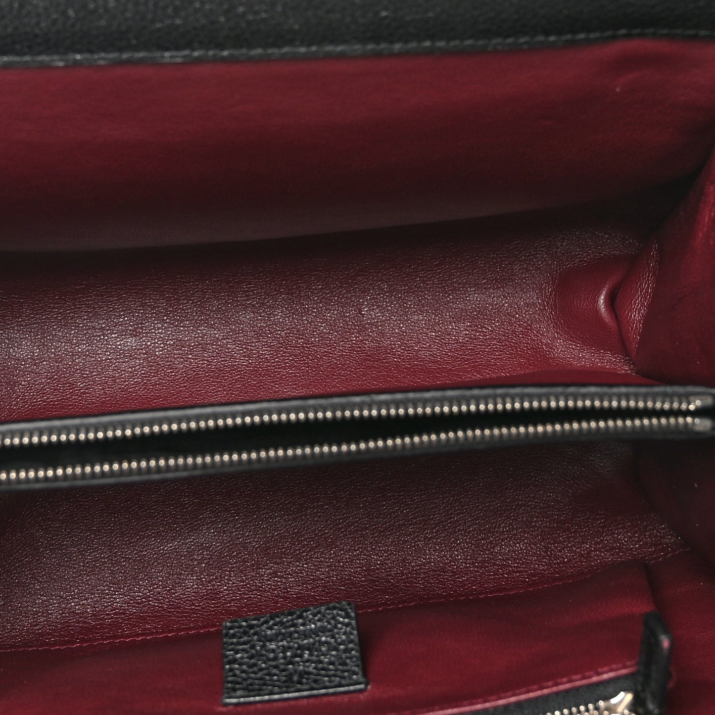 Grainy Calfskin Small Zumi Top Handle Bag Black