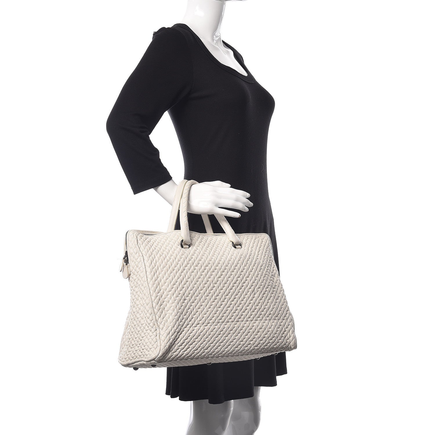 Bottega Veneta Nappa Bubble Quilted Tote White 2 of 10
