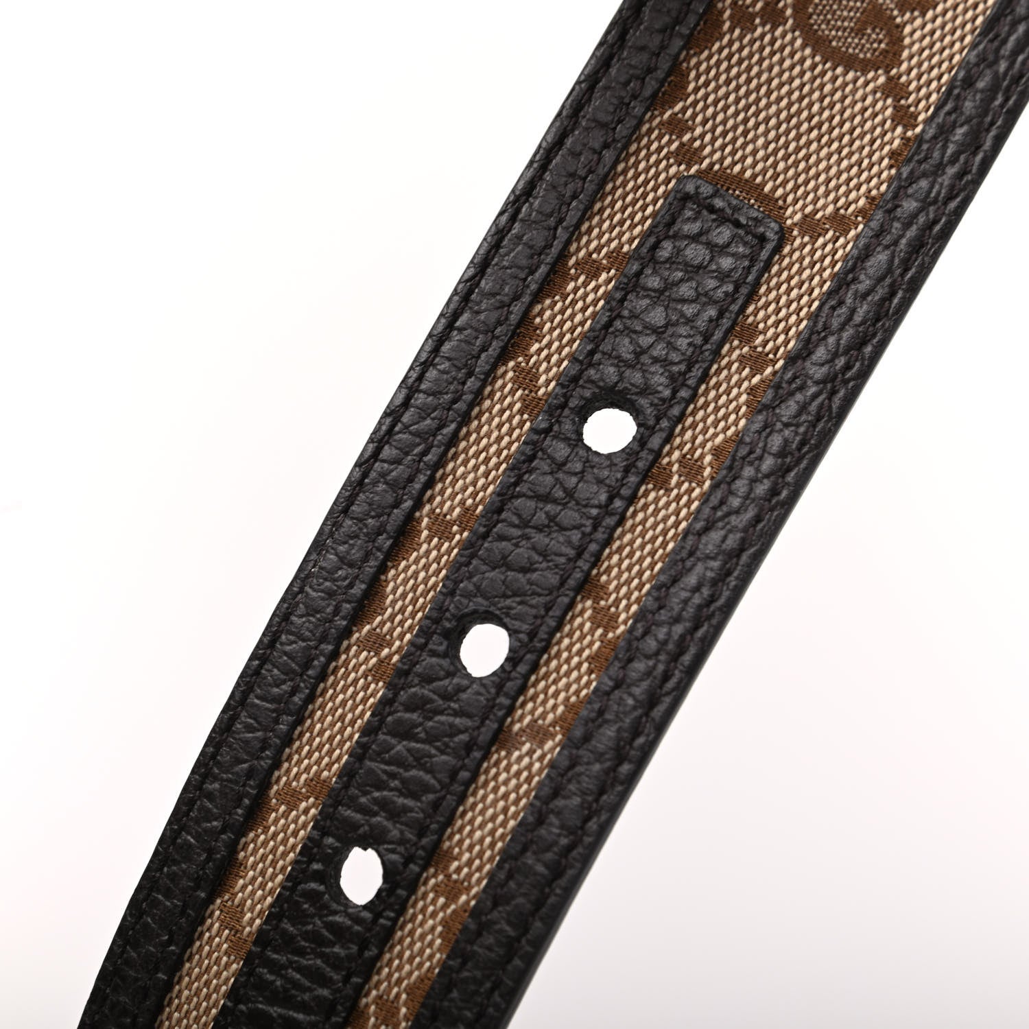 Gucci Monogram Dollar Calfskin 40mm Belt 110 44 Beige Ebony Testa di Moro 4 of 5