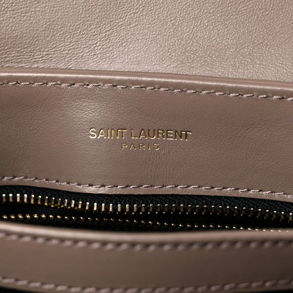 Saint Laurent Calfskin Y Quilted Monogram Toy Loulou Crossbody Bag Taupe 6 of 10
