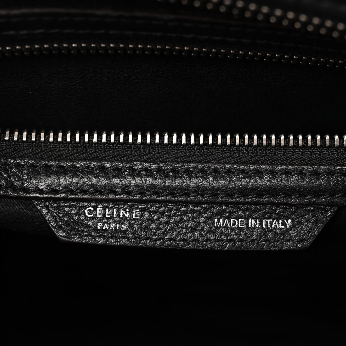 Drummed Calfskin Mini Luggage Black