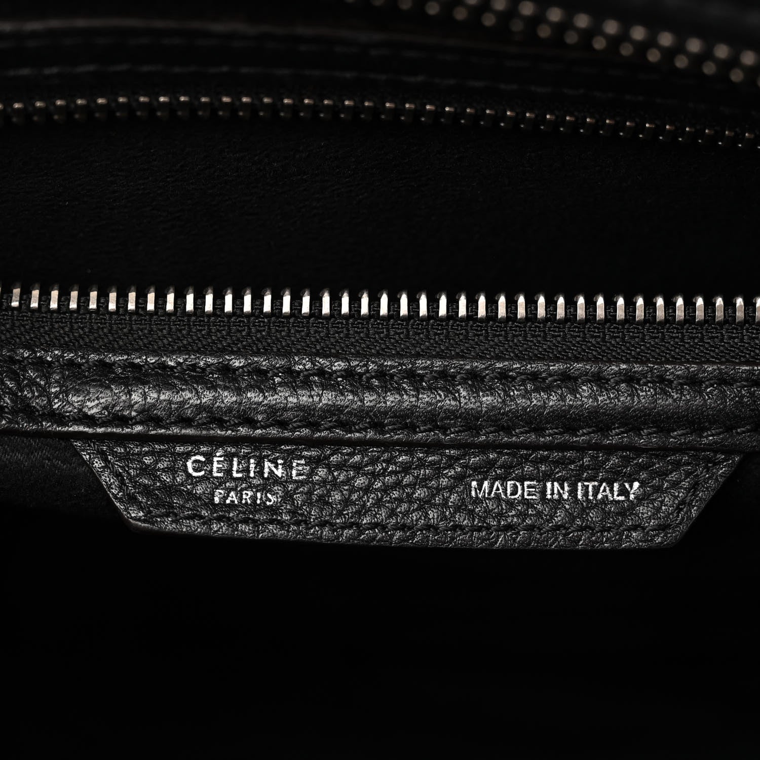 Celine Drummed Calfskin Mini Luggage Black 5 of 9