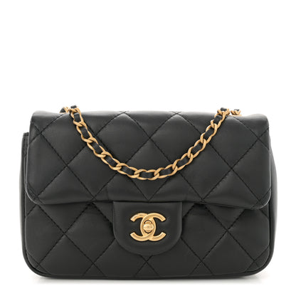 Chanel Lambskin Quilted Mini Heart Charms Flap Black 1 of 10