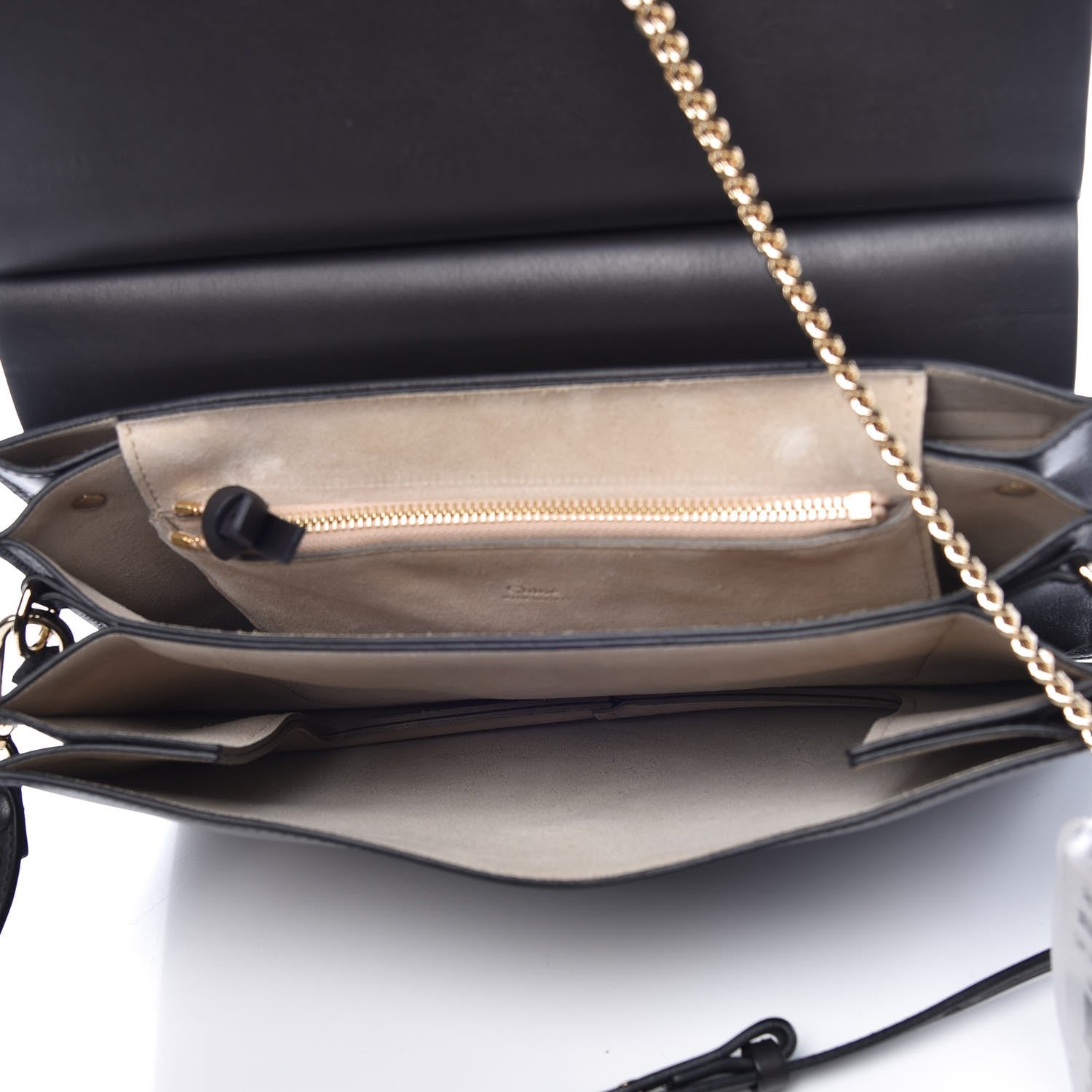 Chloe Calfskin Suede Medium Faye Shoulder Bag Carbon Grey 5 of 12