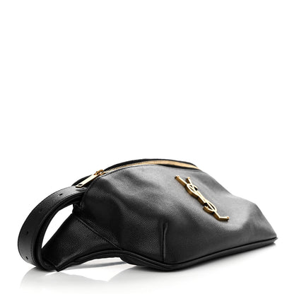 Saint Laurent Grain De Poudre Monogram Belt Bag Black 4 of 9