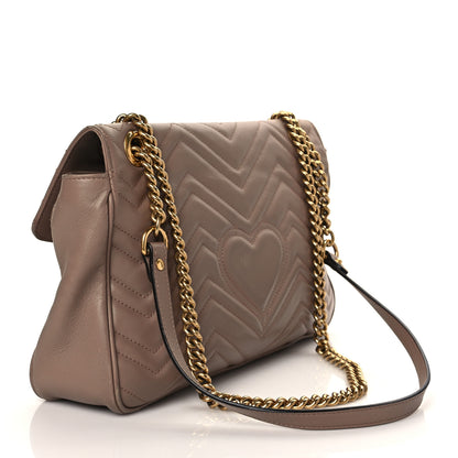 Gucci Calfskin Matelasse Medium GG Marmont Shoulder Bag Porcelain Rose 2 of 10