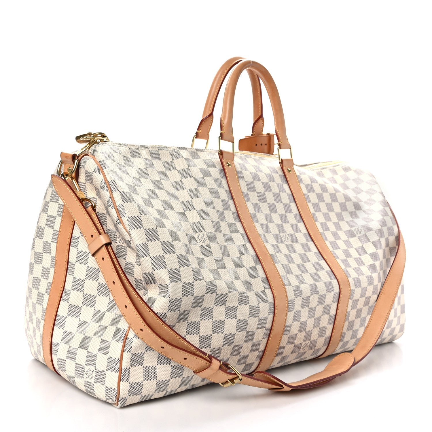Louis Vuitton Damier Azur Keepall Bandouliere 55 2 of 11