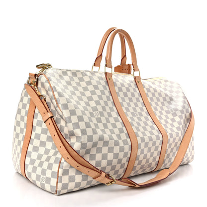 Louis Vuitton Damier Azur Keepall Bandouliere 55 2 of 11