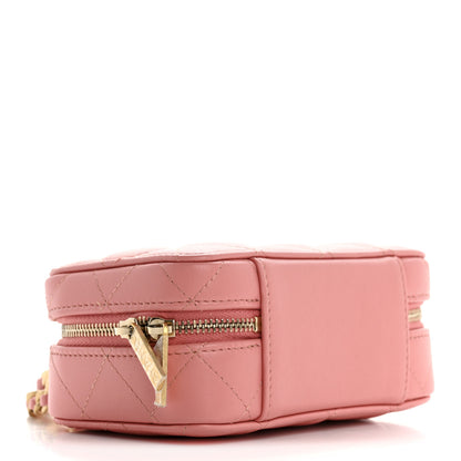 Chanel Lambskin Quilted Top Handle Mini Vanity Case Pink 4 of 12