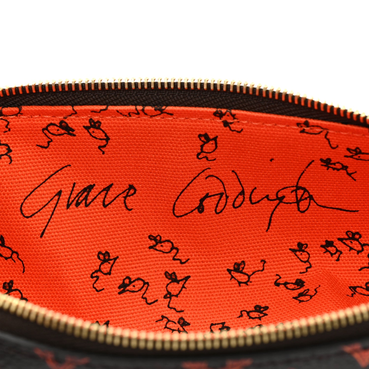 Louis Vuitton Catogram Elizabeth Pouch Orange Marron 7 of 11