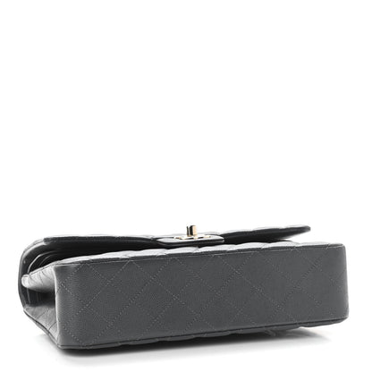Chanel Caviar Quilted Medium Double Flap Dark Grey 3 of 10