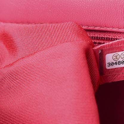 Chanel Lambskin Quilted Medium 19 Flap Dark Pink 7 of 10