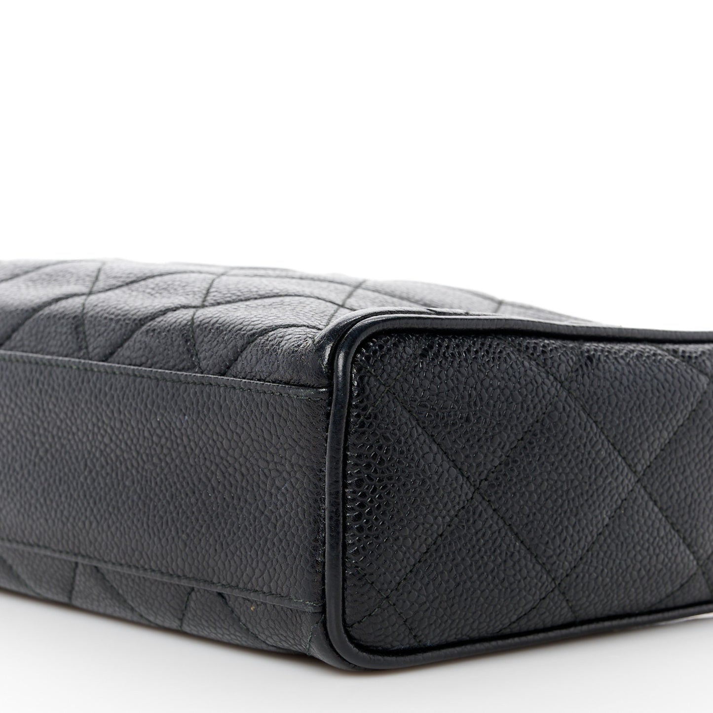 Caviar Quilted Camera Case Black