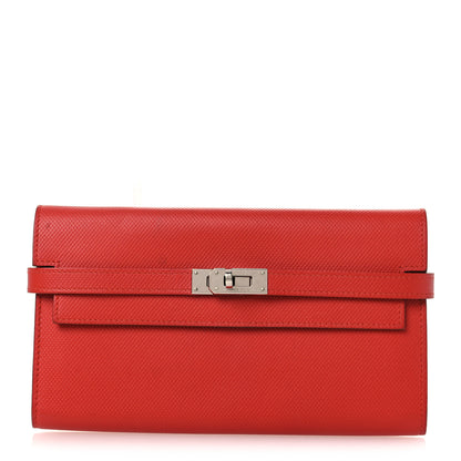 Hermes Grain d'H Kelly Longue Wallet Sanguine 1 of 11