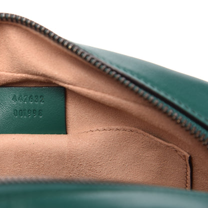 Gucci Calfskin Matelasse Small GG Marmont Chain Shoulder Bag Emerald Green 9 of 10
