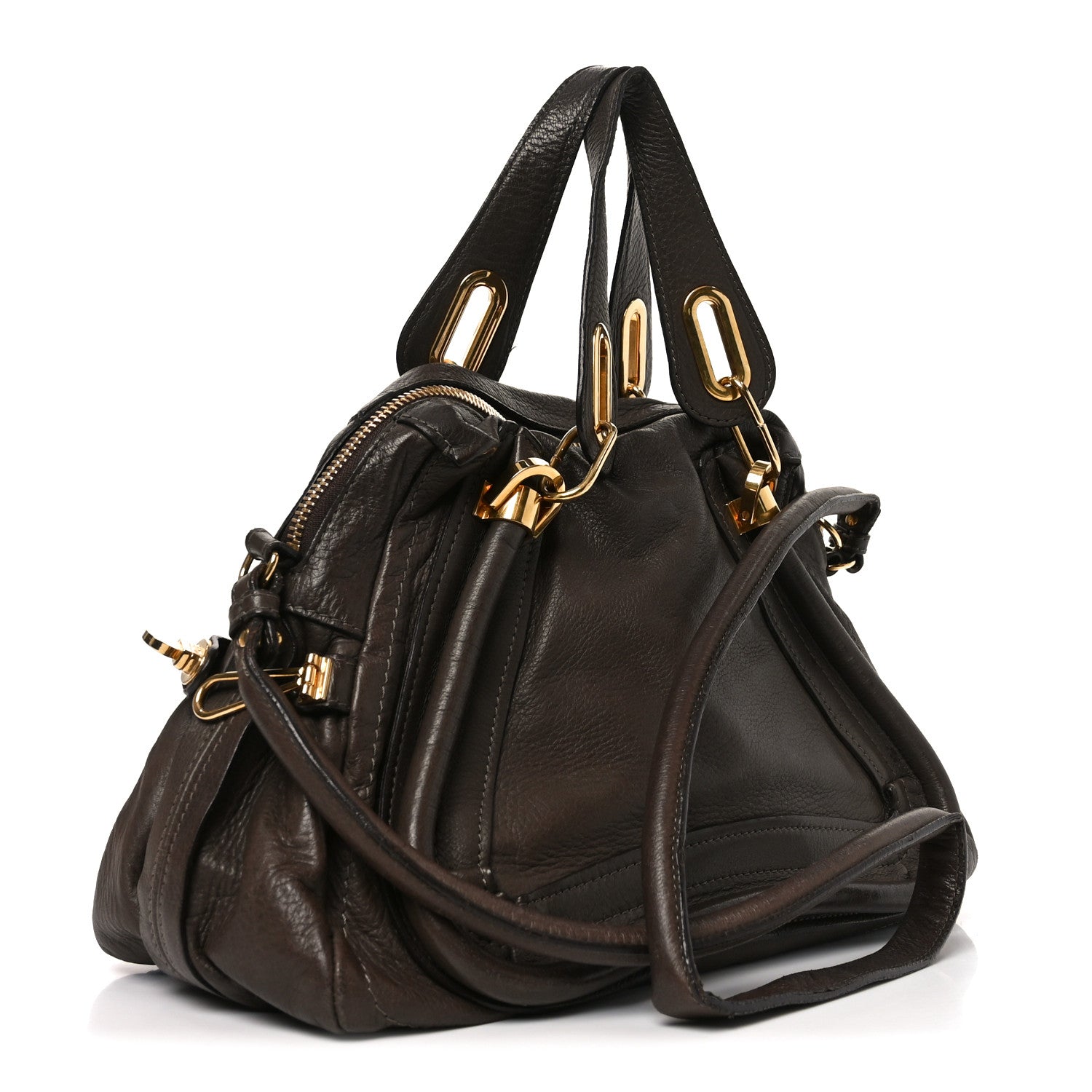 Chloe Calfskin Medium Paraty Chocolate 3 of 10
