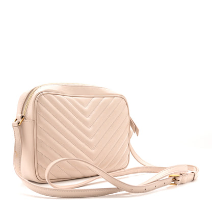 Saint Laurent Calfskin Matelasse Monogram Lou Camera Bag Washed Light Pink 3 of 14