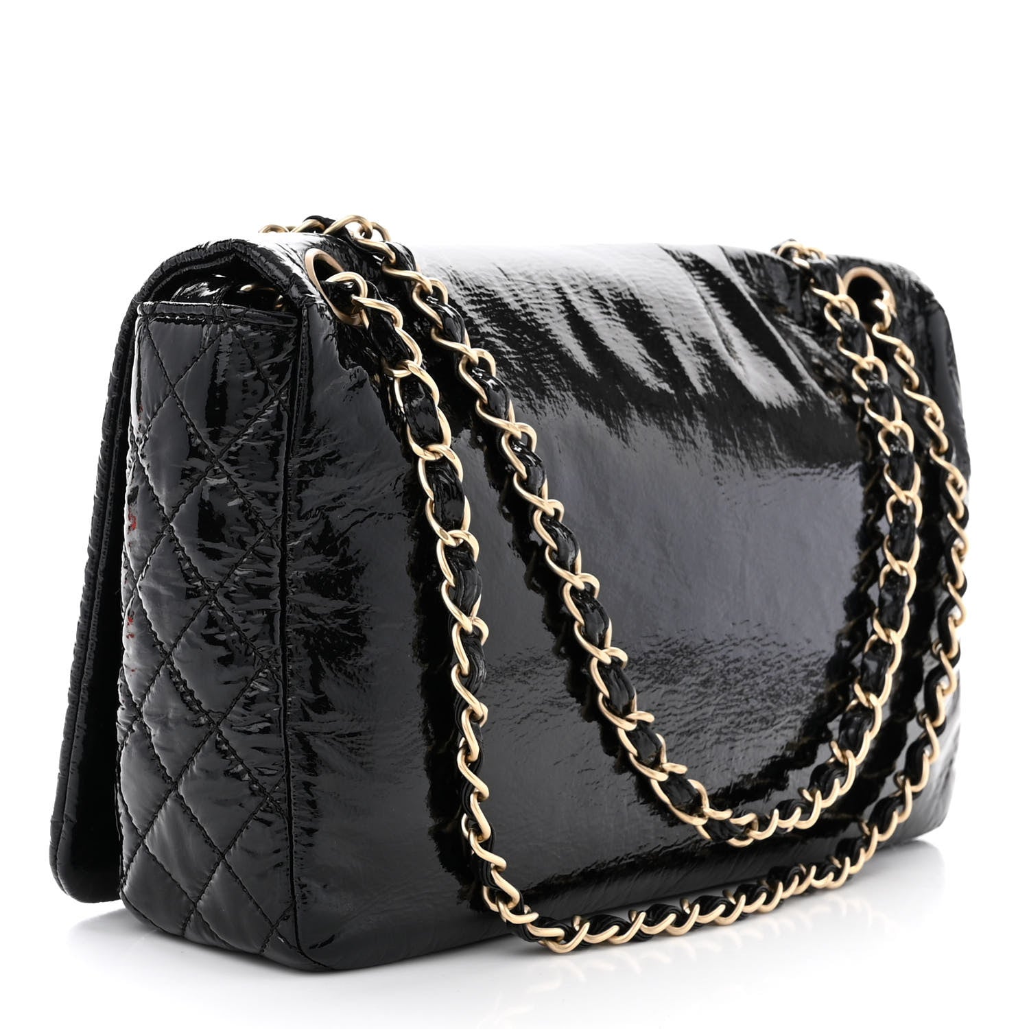 Chanel Vinyl Medium Rock and Chain Flap Black 3 of 11