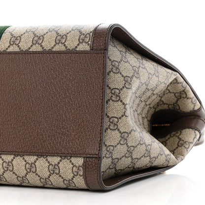 Gucci GG Supreme Monogram Web Medium Ophidia Tote Bag Brown 10 of 16