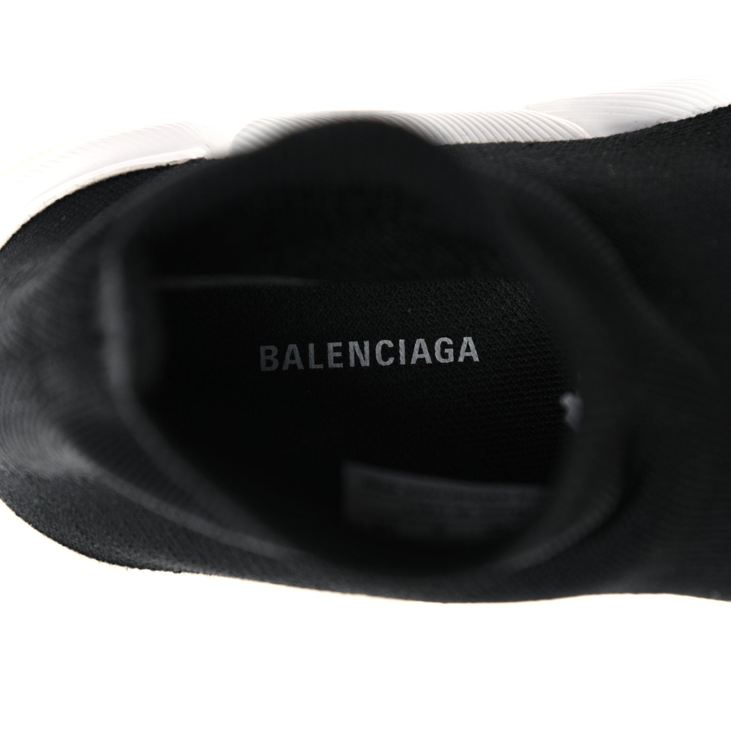 Technical 3D Recycled Knit Bi-Color Womens Speed 2.0 Transparent Sole Sneakers 36 Black White