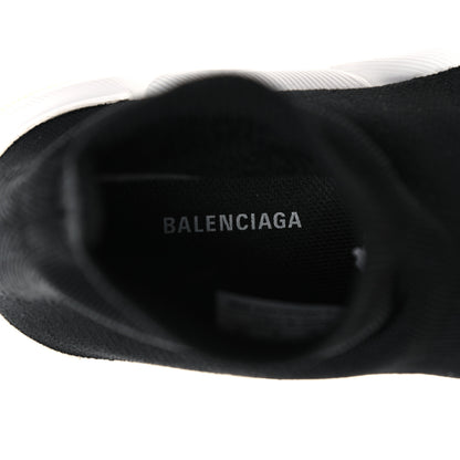 Balenciaga Technical 3D Recycled Knit Bi-Color Womens Speed 2.0 Transparent Sole Sneakers 36 Black White 7 of 9