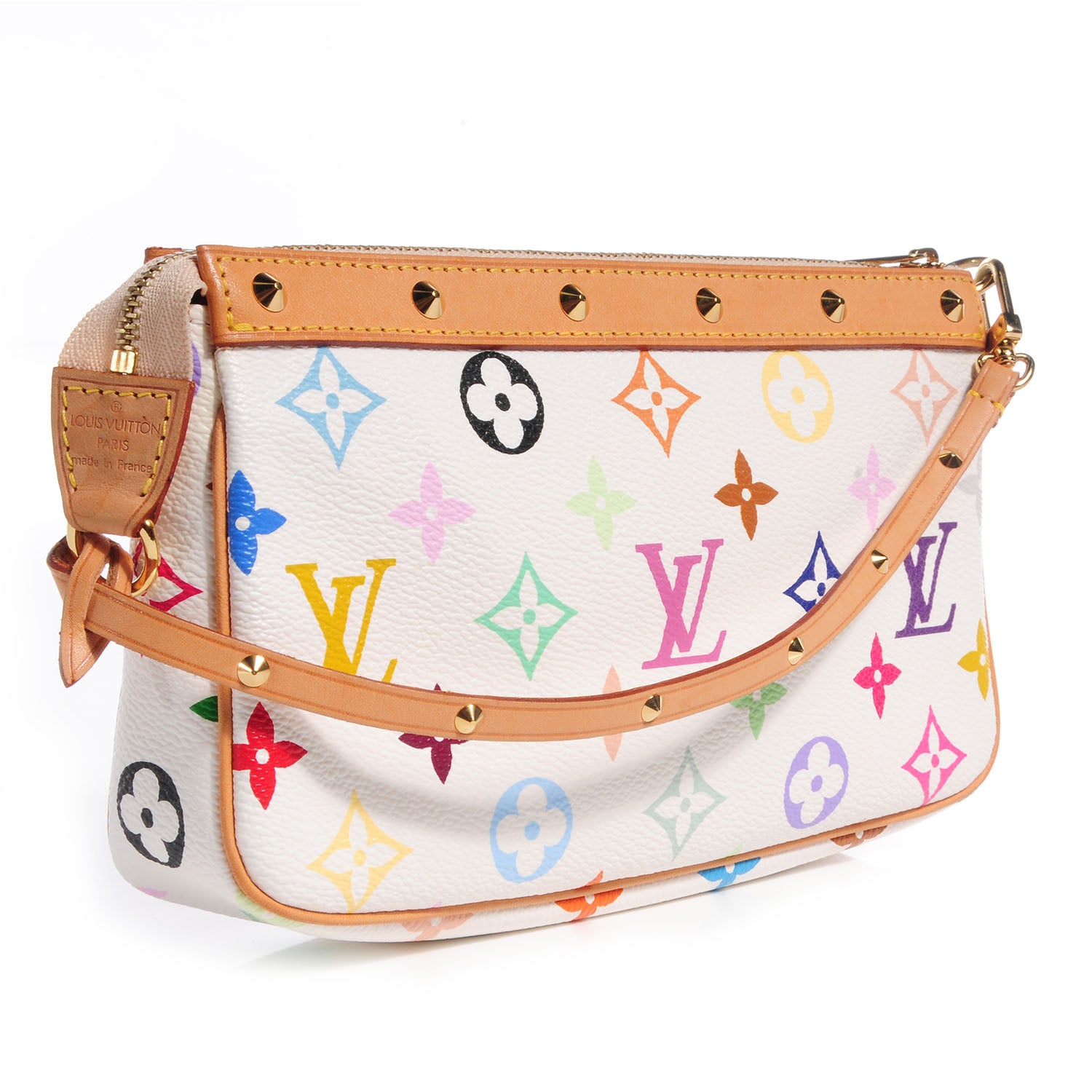 Louis Vuitton Monogram Multicolor Pochette Accessories White 3 of 7