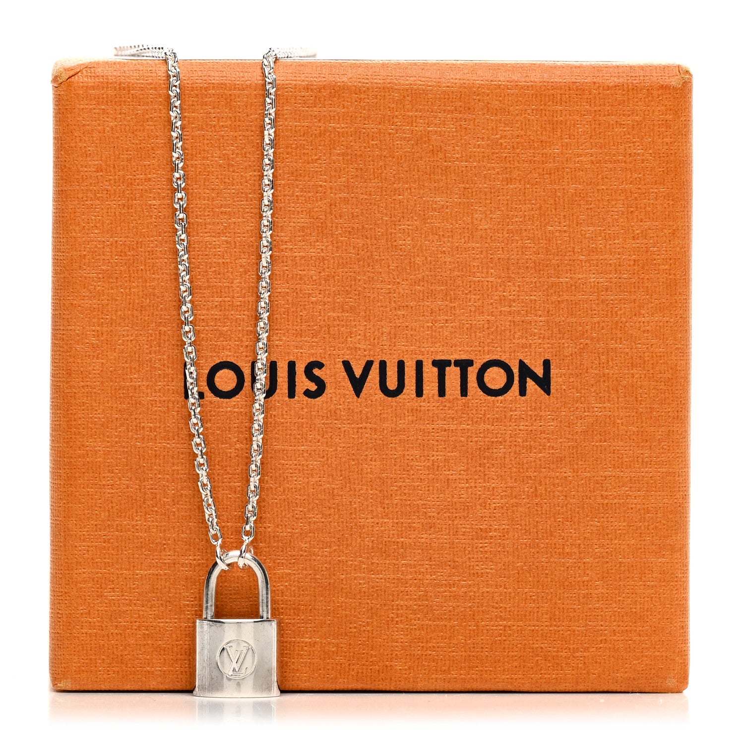 Louis Vuitton Sterling Silver Lockit Necklace 6 of 6