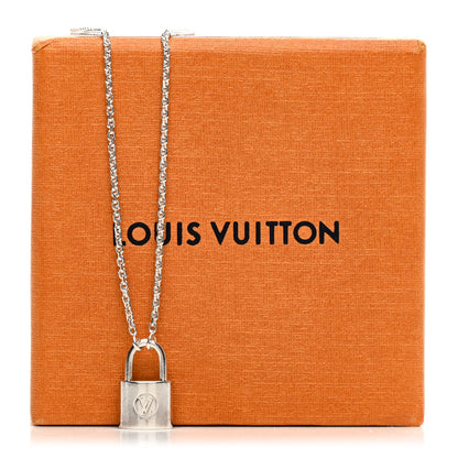 Louis Vuitton Sterling Silver Lockit Necklace 6 of 6