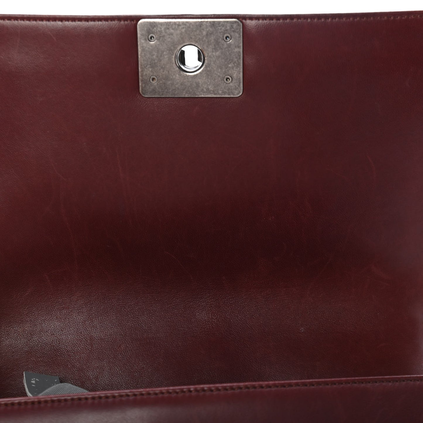 Lambskin Quilted Medium Boy Flap Burgundy